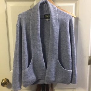 Light blue alpaca wool cardigan